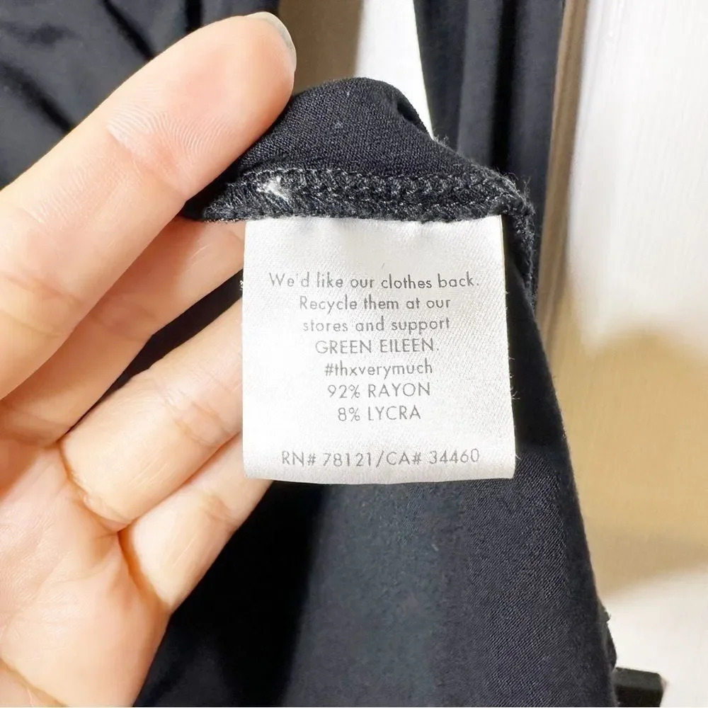 EILEEN FISHER Long Sleeve Scoop Asymmetrical Hem Tee Size XS Minimalist‎ Neutral - Picture 5 of 7